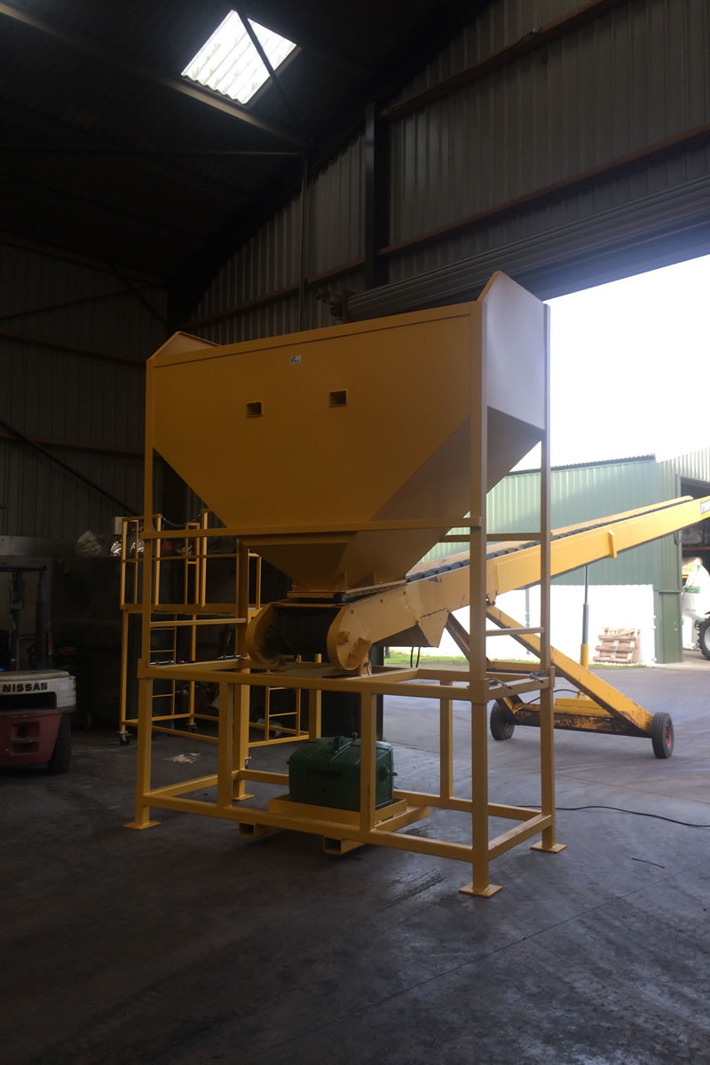 steel fabrication of loading hopper